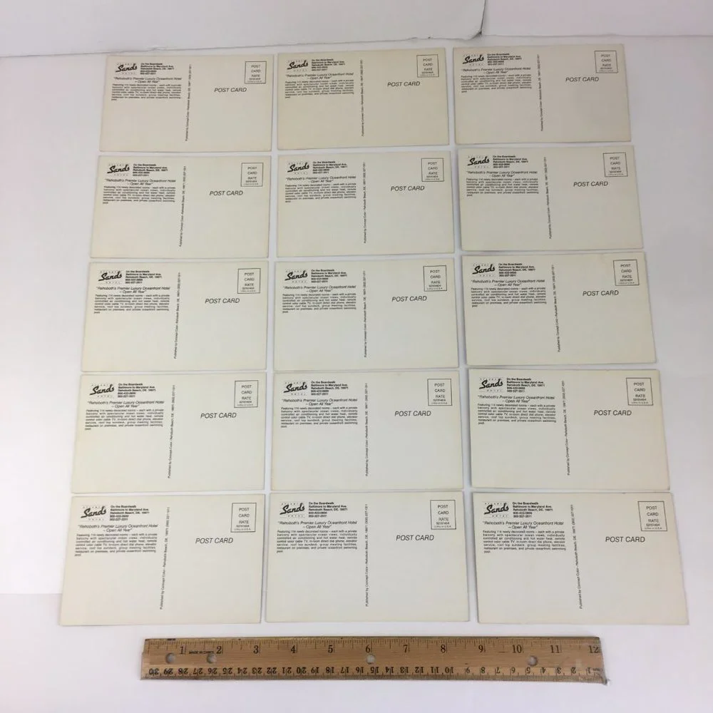 Vtg lot of 15 Rehoboth Beach Delaware‎ Atlantic Sands Hotel Oceanfront Postcards